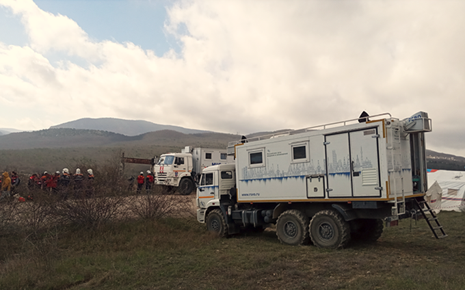 ПЗУС на базе автомобиля КАМАЗ на командно-штабной тренировке по ликвидации ЧС